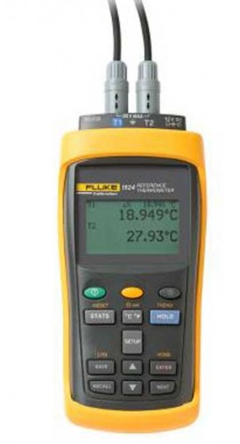 Fluke 1524-P2 Dual-Channel Reference Thermometer with 5628 prt-