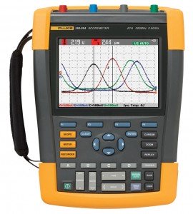 Fluke 190-204/AM/S ScopeMeter Test Tool with SCC-290 kit, 200 MHz, 4 channels-