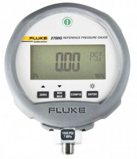 Fluke 2700G Series Digital Pressure Gauge, -12 to 5000 psi with accreditation, 4.5&amp;quot; dial, &amp;frac14;&amp;quot; NPT male, bottomcast ZNAL housing-