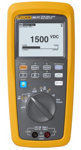 Fluke 283FC True RMS Wireless Multimeter, CAT III 1500 V, CAT IV 1000 V-