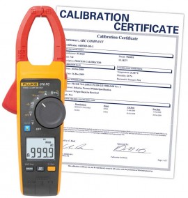 Fluke 376 FC-NIST True RMS AC/DC Clamp Meter with iFlex, 999.9 A, ±2%,-