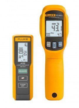 Fluke 417D+62MAX+ KIT Laser Distance Meter/Infrared Thermometer Combo Kit-