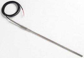 Fluke 5627A-12-I Precision Thermometer/RTD Temperature Probe with INFO-CON for 1521/1522 Models, 12 x 0.25in, -200 to 300&amp;deg;C-
