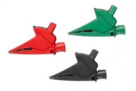 Fluke AC385-RGB SureGrip&amp;trade; Alligator Clips, red/green/black, large-