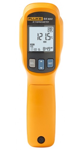 Fluke 64 MAX Infrared (IR) Thermometer, 20:1 distance to spot ratio-