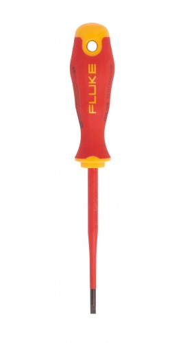 Fluke ISLS5 Insulated Slotted Screwdriver, 0.16 x 4", 1000 V-