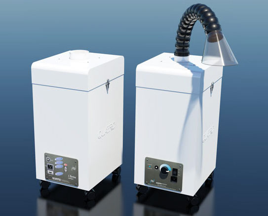 QUATRO SPL400 Laser Fume Extractor and SPL400 with capture arm